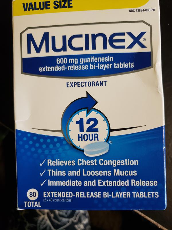  Mucinex Chest Congestion Maximum Strength 12 Hour Extended  Release Tablets Relieves Chest Congestion Caused by Excess Mucus(OTC  expectorant), 1200mg, 42 Count (Pack of 1) : Everything Else