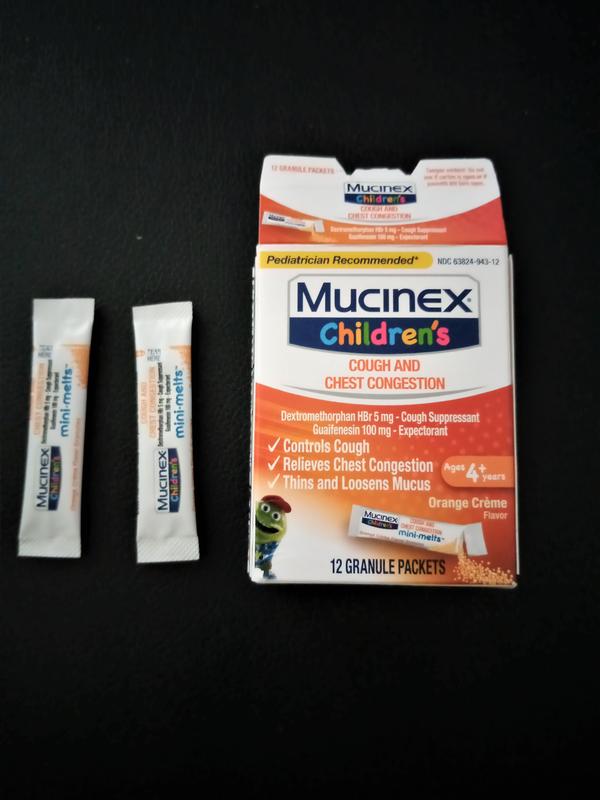 Mucinex Children's MiniMelts Cough, Orange Cream, 12 Count, 43 OFF