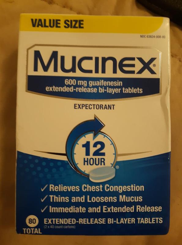  Mucinex Chest Congestion Maximum Strength 12 Hour Extended  Release Tablets Relieves Chest Congestion Caused by Excess Mucus(OTC  expectorant), 1200mg, 42 Count (Pack of 1) : Everything Else