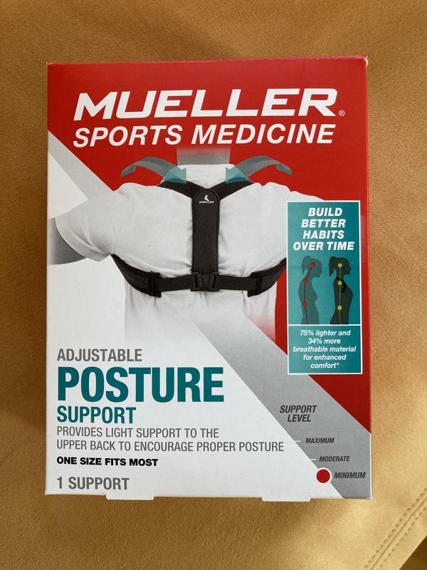 Mueller Sports Medicine Adjustable Back Brace One Size Fits Most, Black :  : Health & Personal Care