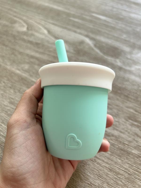 Munchkin C’est Silicone! Training Cup with Straw, 4oz, Mint