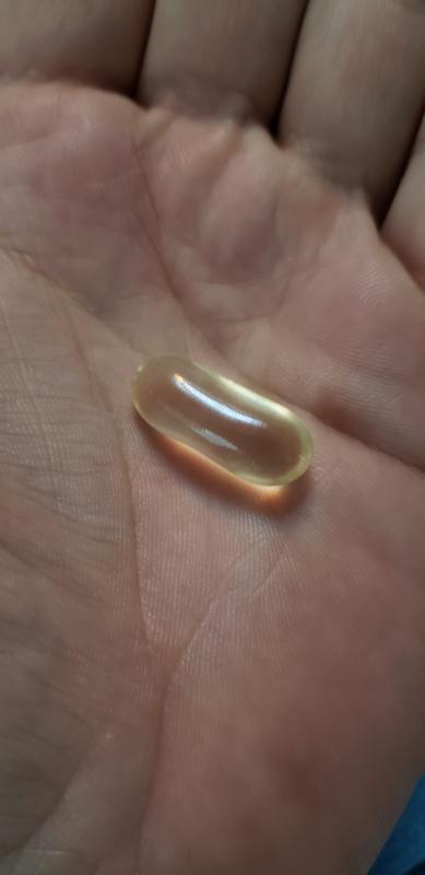 Size of pill about 1 inch long and just under a half of inch wide.