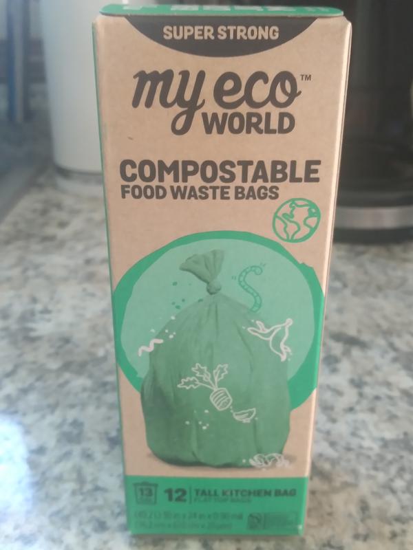 Buy ecomelo Compostable Trash Bags, 3 Gallon/11.35 Liter, 100 count, Extra  thick 0.71 Mils, Kitchen Food Scrap/Organic Waste Bags certified  Biodegradable BPI ASTM D6400, HOME Compostable EN13432 & AS5810 Now! Only $