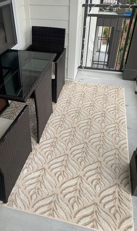 Aloha Tropical Ivory/Grey Outdoor Rug, ALH35 | Nourison Home