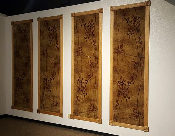 New art decor for museum's new mini-theater. Looks great!