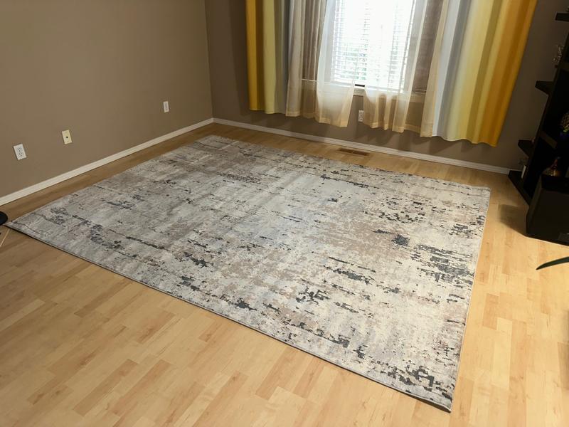 Addie Abstract Area Rug Beige/Grey 7'10" x 9'10"