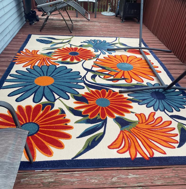 Aloha Floral Multicolored Outdoor Rug, ALH33 | Nourison Home