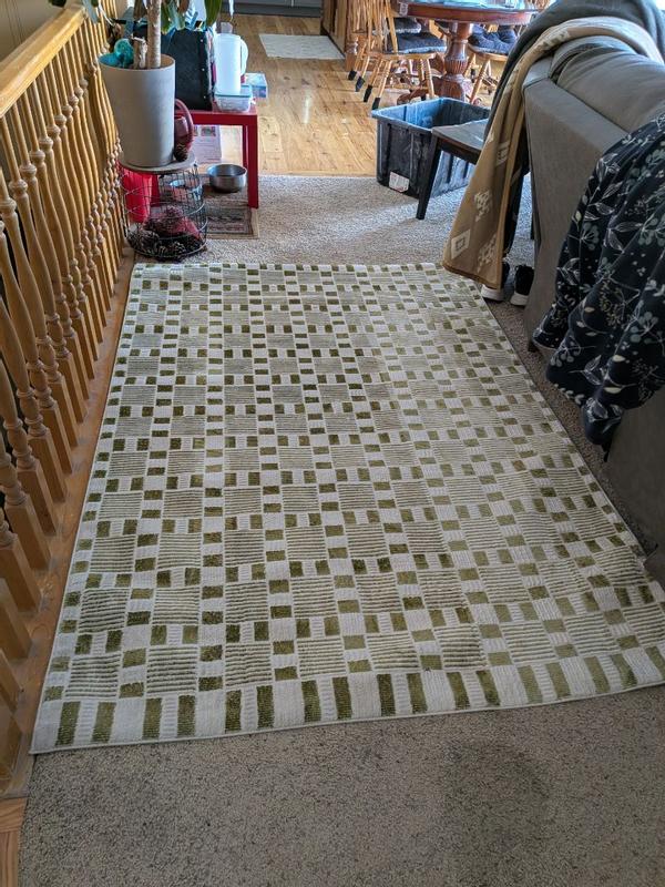 Nordic Green Indoor only Geometric Rug, NRC13 | Nourison