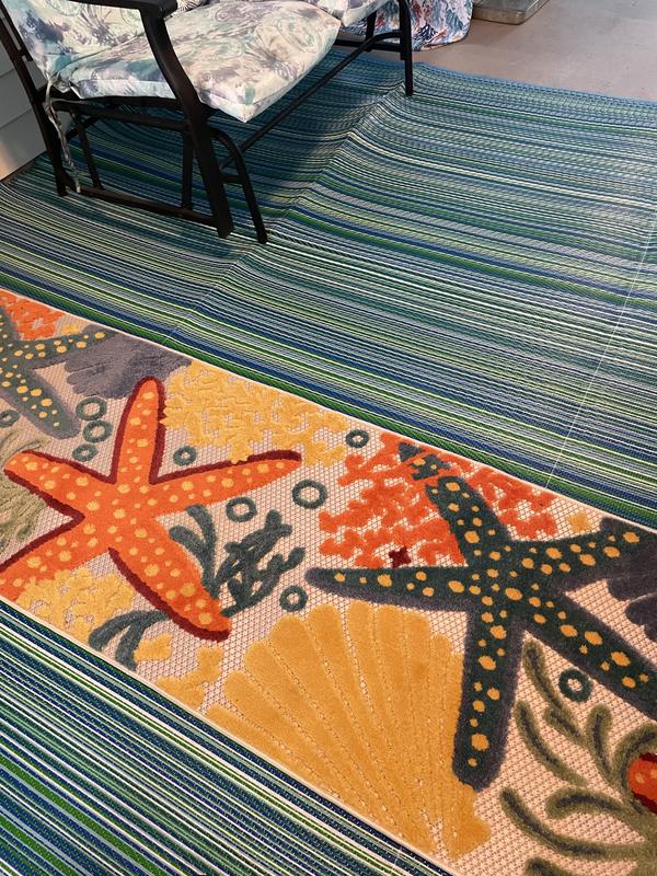 Aloha Coastal Multicolored Outdoor Rug | Nourison Home
