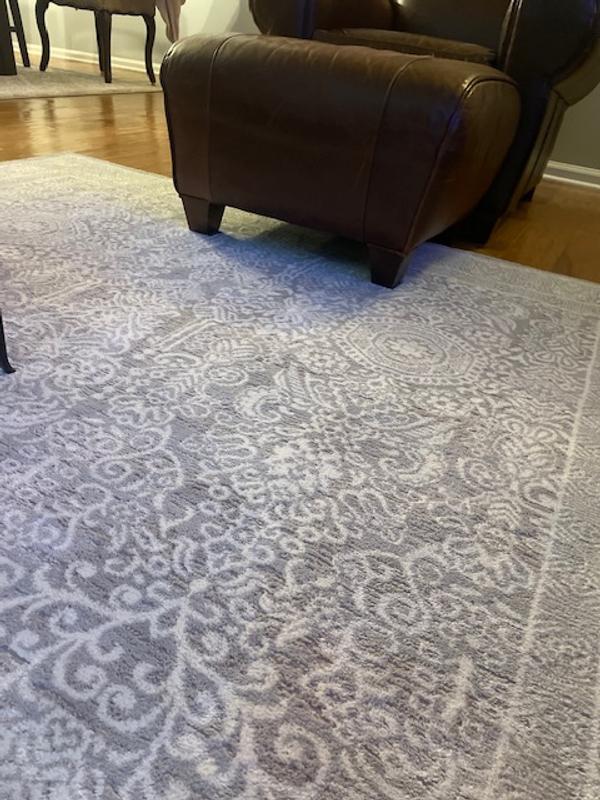 Re:CENO ERIVAN RUG 140cm×200cm VINTAGE KASHAN VKA01 GREY AREA RUG