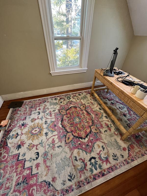 PASSION PSN03 IVORY/FUCHSIA AREA RUG