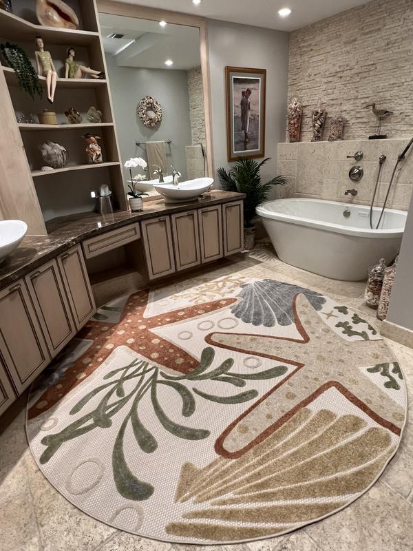 Our seashell-theme bathroom is now complete!