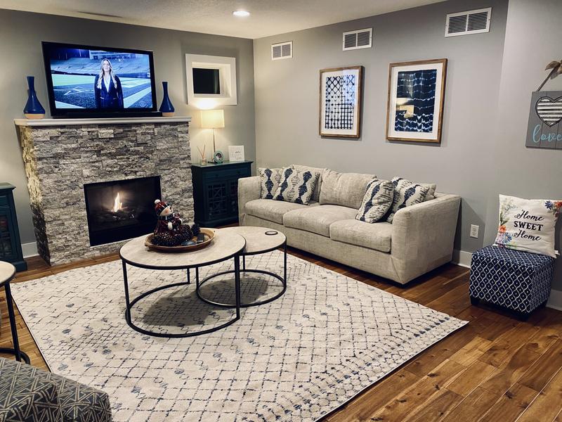 The rug completes the room!