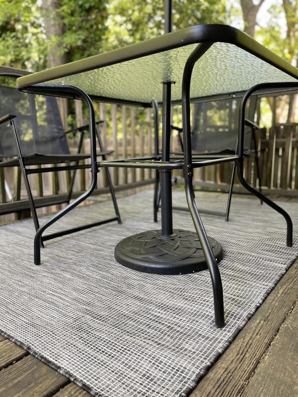 Positano Charcoal Grey Outdoor Rug, POS01 | Nourison Home