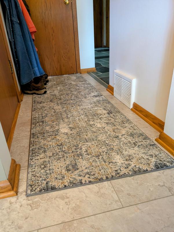 Lynx Charcoal Indoor only Persian Rug, LNX08 | Nourison Home