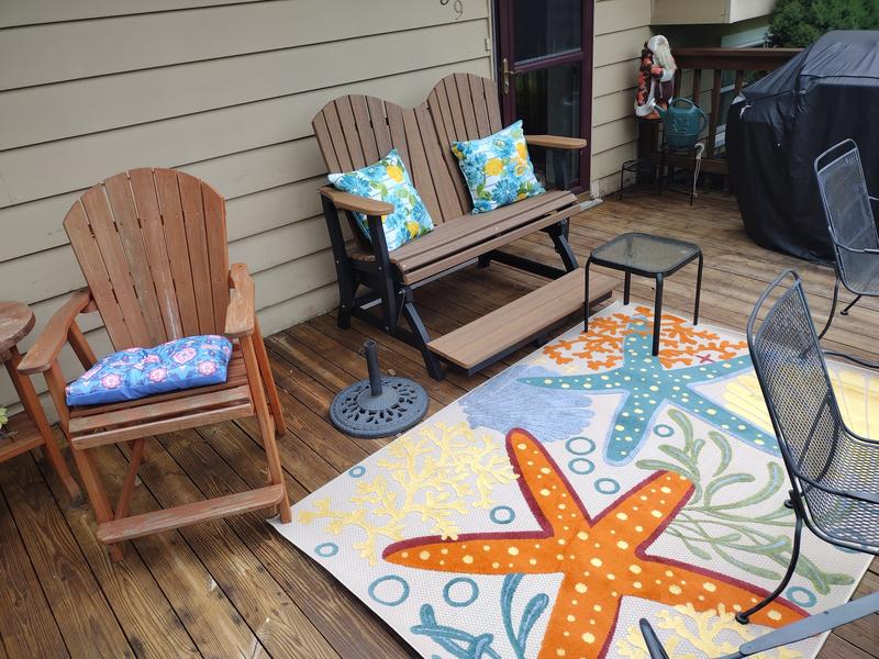 Aloha Coastal Multicolored Outdoor Rug | Nourison Home