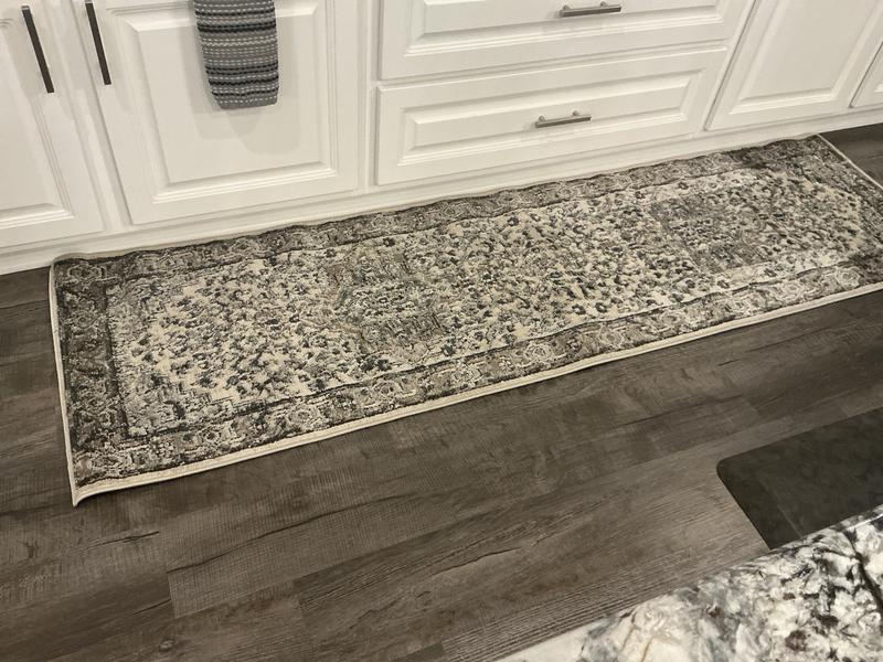 Concerto Ivory Grey Indoor only Persian Rug, CNC05 | Nourison Home