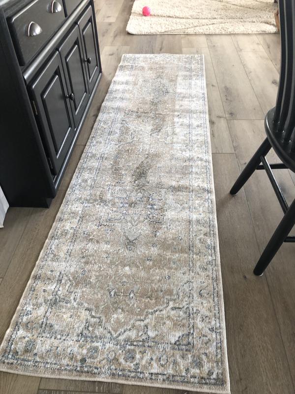 Astra Machine Washable Persian Floral Beige Rug, ASW12 | Nourison Home