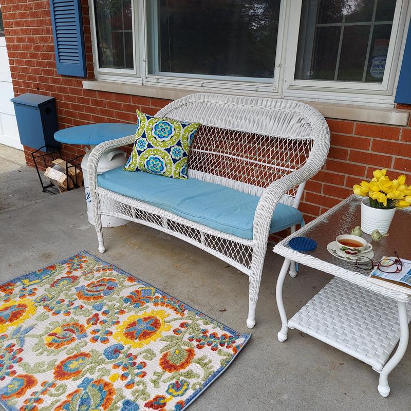 Aloha Farmhouse Floral Ivory/Multi Outdoor Rug, ALH17 | Nourison Home