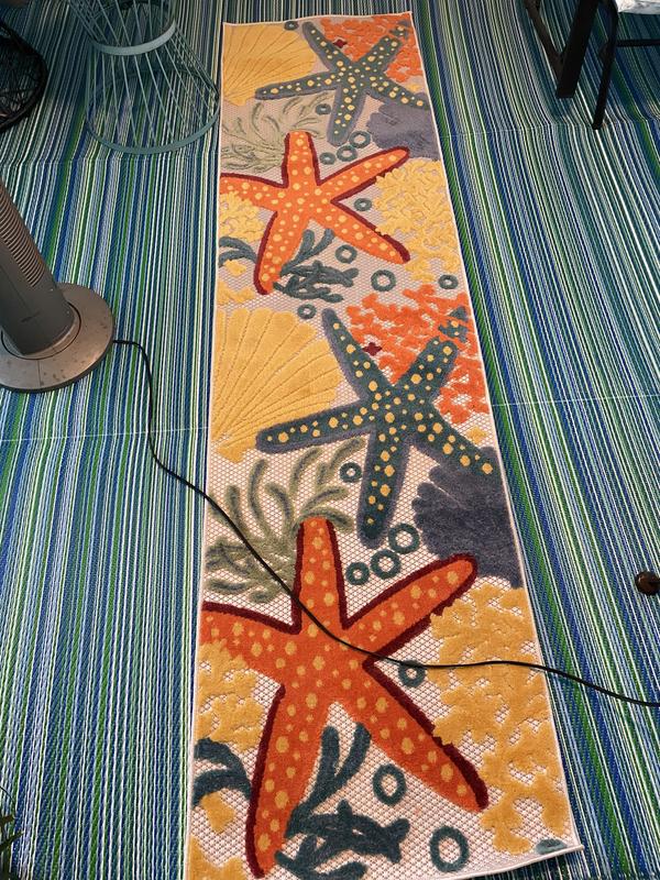 Aloha Coastal Multicolored Outdoor Rug | Nourison Home