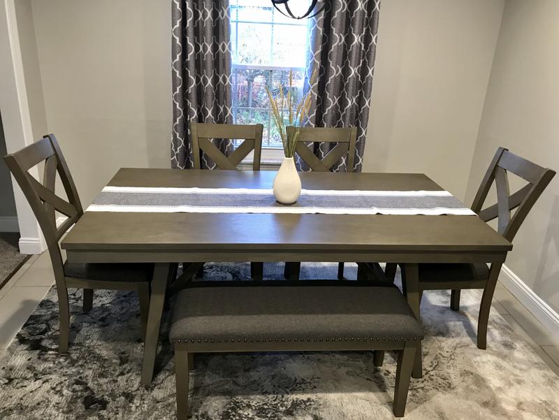 Dining table 72 in & Nourison rug 6x9 in