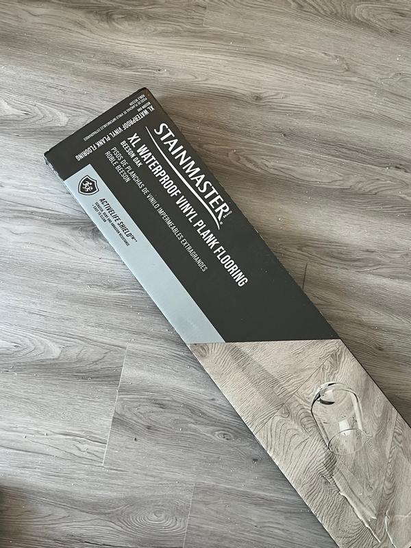 STAINMASTER (Sample) Beeson Oak Waterproof Wood Look Interlocking Luxury Vinyl Plank