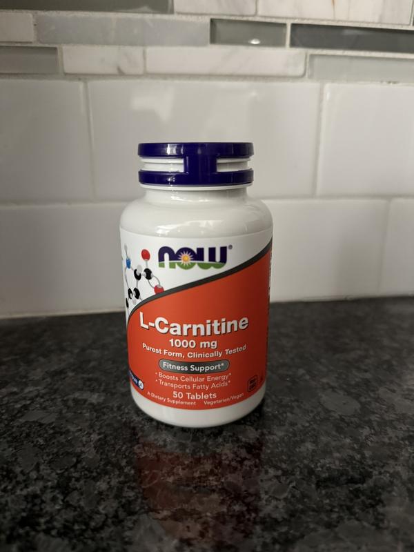 L-Carnitine 1000 mg Tablets | Energy & Fat Metabolism Support* | NOW  Supplements