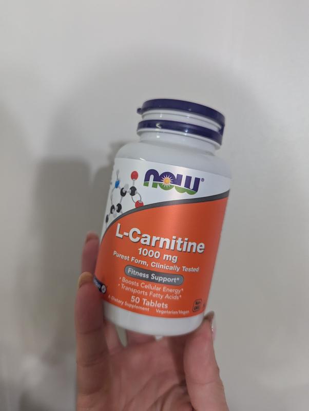 L-Carnitine 1000 mg Tablets | Energy & Fat Metabolism Support* | NOW  Supplements
