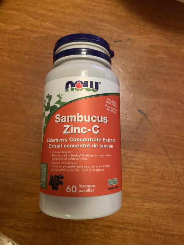 Sambucus Zinc-C Lozenges | Buy Online | NOW Supplements