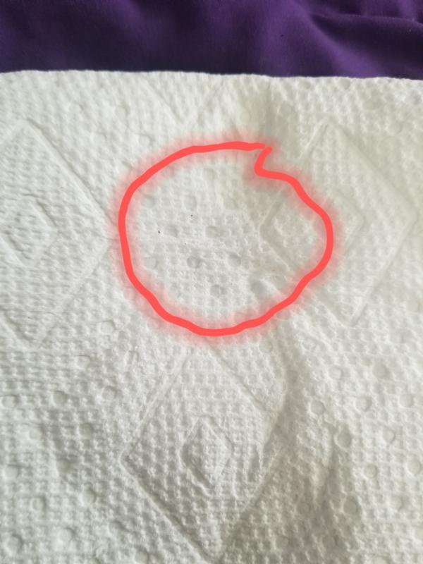 I dropped several drops of the Frankincense Oil on a paper towel and on my hand. No color at all.