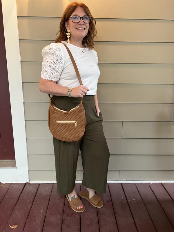 Slouchy Crescent Bag, Caramel