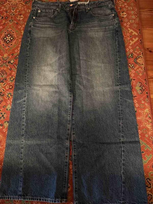 Customer photo for "Side seam of this jean  is way off"