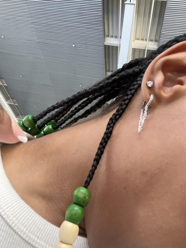 Customer photo for "Normal silver studs"