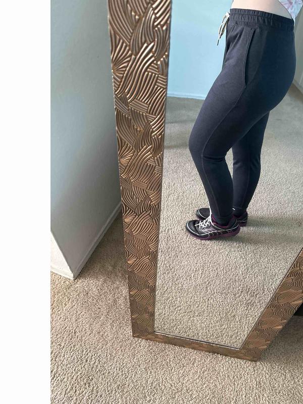 Customer photo for "Soft, comfy, and has a short inseam"