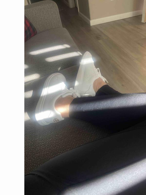Customer photo for "White tennis shoe to go with everything"