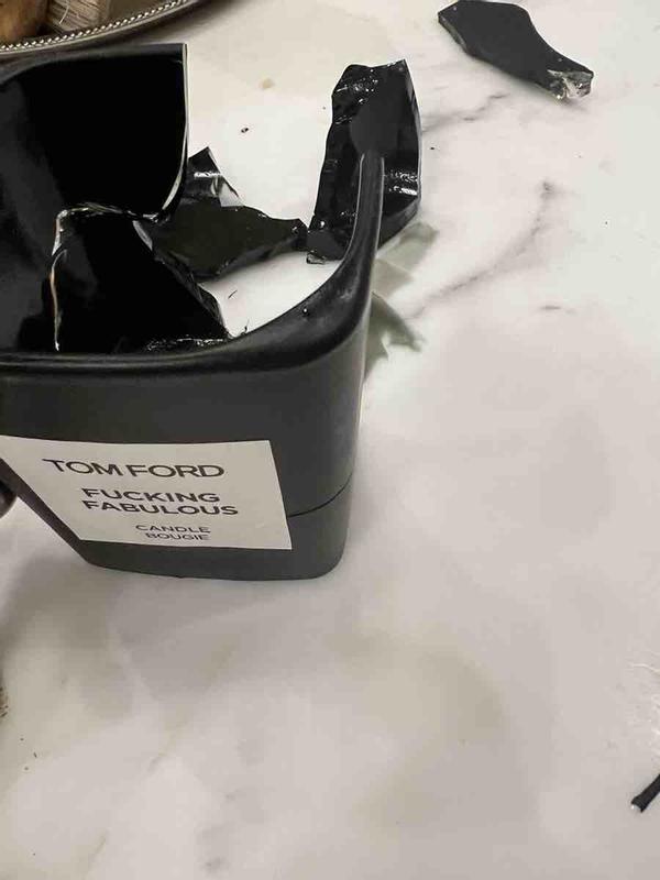 Customer photo for "candle explodes"