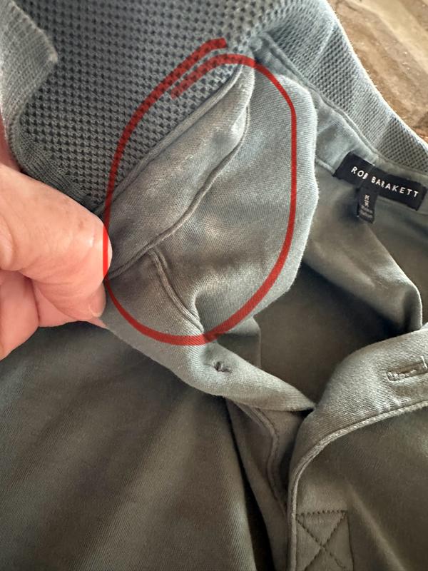 Customer photo for "Received worn shirt"