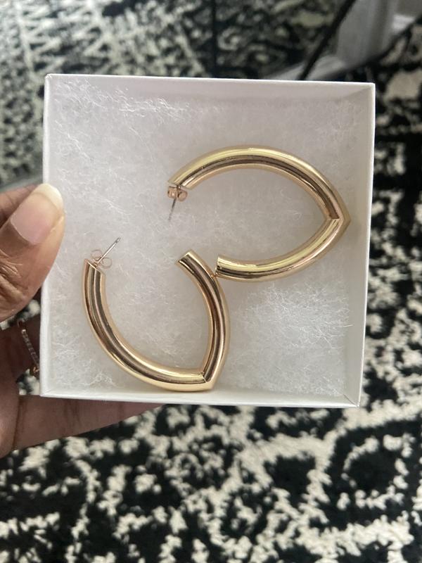 Customer photo for "Best Hoop Earrings"