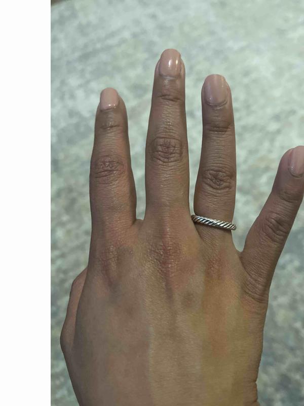 Customer photo for "underwhelming packaging but beautiful ring"