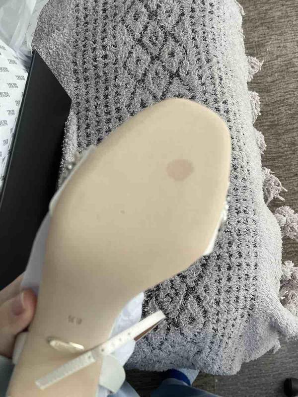 Customer photo for "Pretty shoe but looks refurbished"