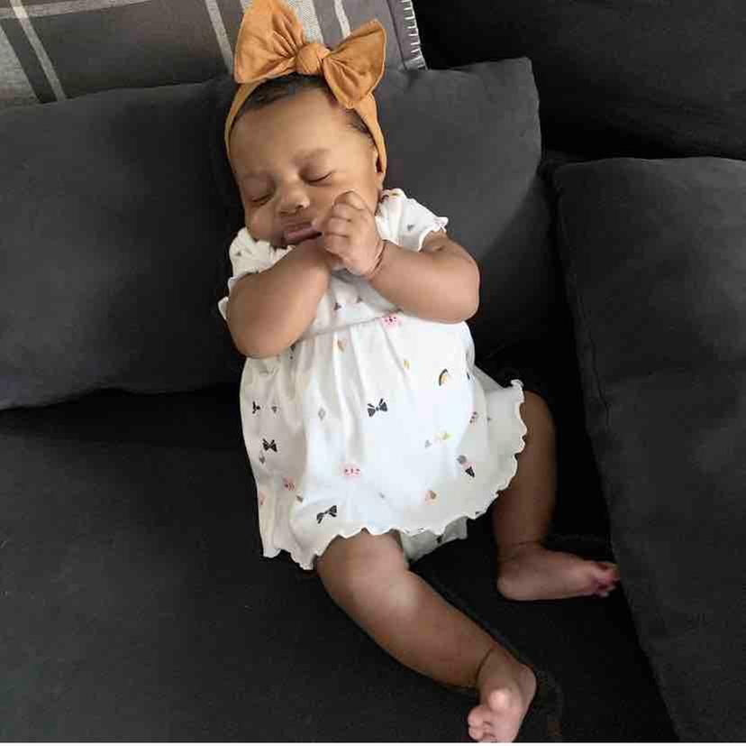 Customer photo for "My sweet Lou loves her bows!"