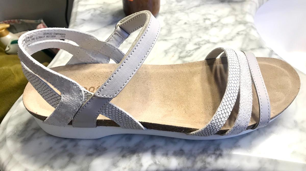 Customer photo for "a sharp new sandal"