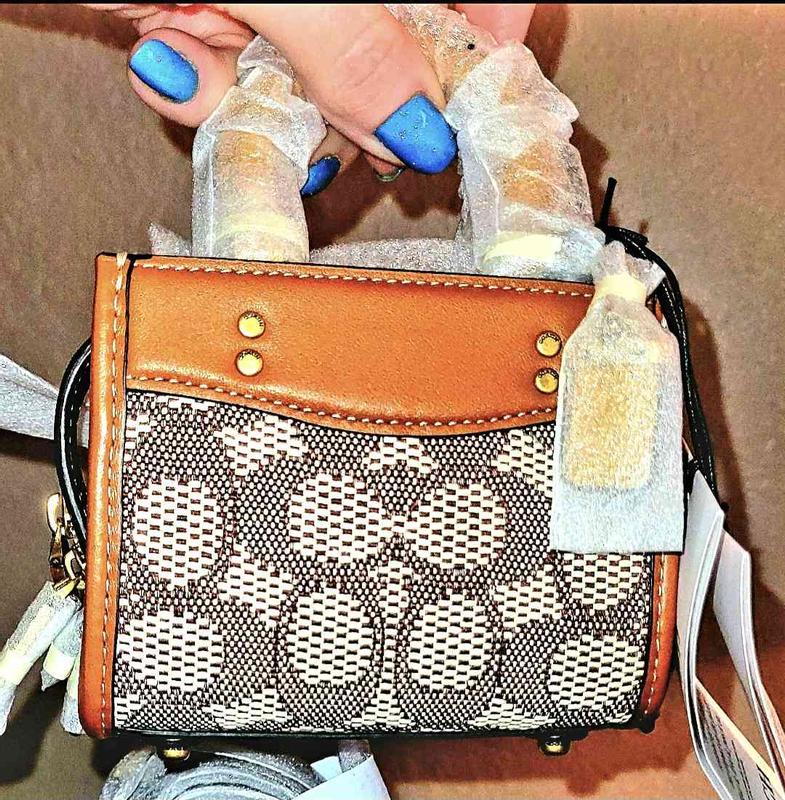 COACH Micro Rogue Signature Jacquard & Leather Crossbody Bag