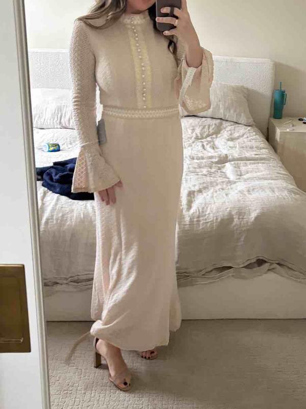 Customer photo for "pretty dress but not worth it"