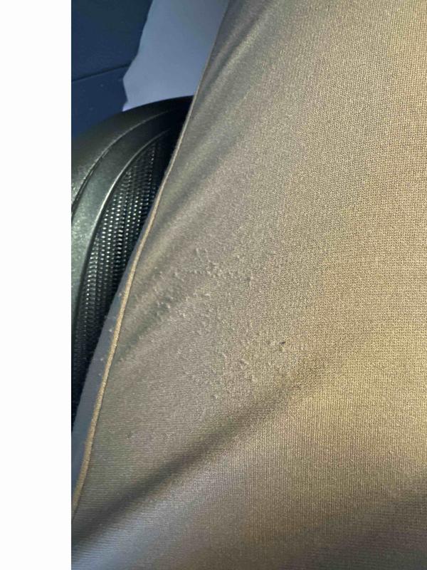 thicker material but shows wear