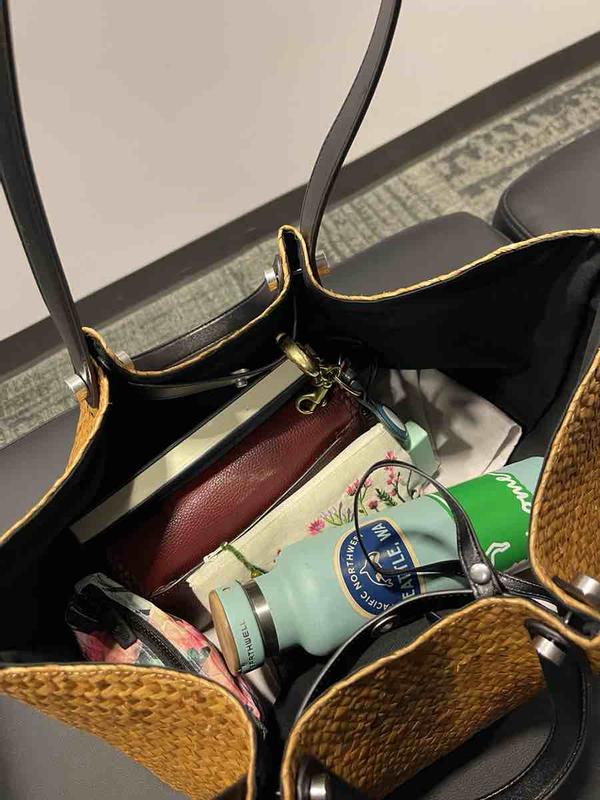 Customer photo for "beautiful but not an everyday bag"