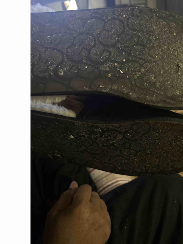 Customer photo for "the shoe is falling apart"