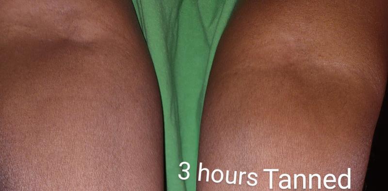 Customer photo for "First time tanning, and love the results"