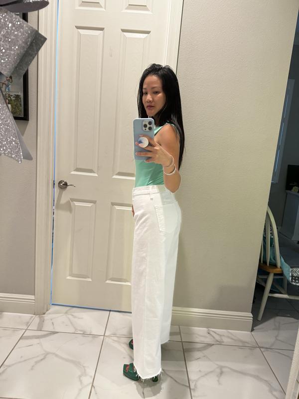 Penny High Waist Raw Hem Wide Leg Jeans