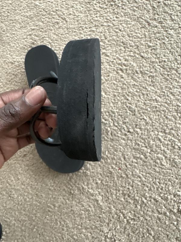 Customer photo for "Defect after a week of continuous wear."